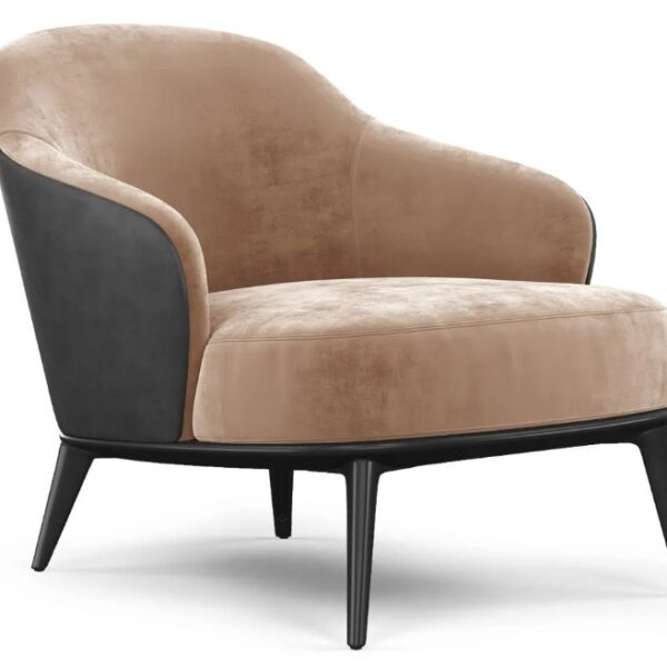 Fotel LUC Kremowy Ciemny