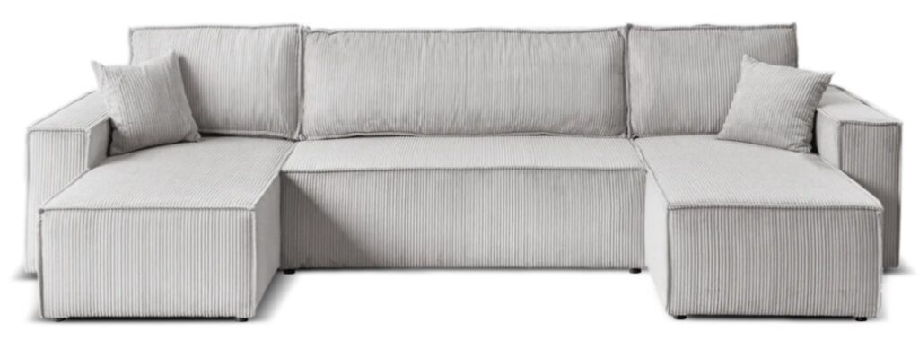 Narożnik TIAGO z funkcją spania 4-osobowy Brąz