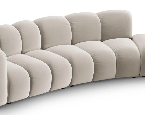 Sofa aksamitna 5-osobowa LUPINE Beż