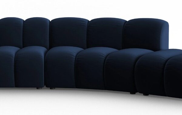 Sofa aksamitna 5-osobowa LUPINE Granatowy