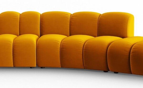 Sofa aksamitna 5-osobowa LUPINE Koralowy