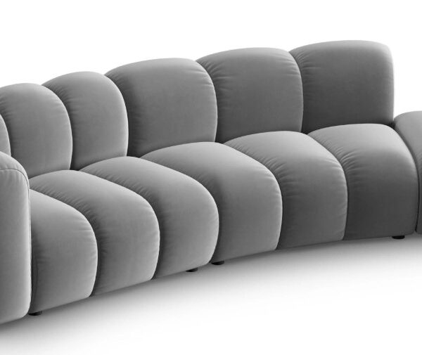 Sofa aksamitna 5-osobowa LUPINE Szary